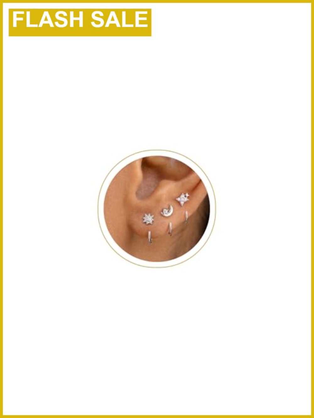 3 Pairs Backless Half Hoop Huggie Earrings for Women, 14K Gold Plated Brass